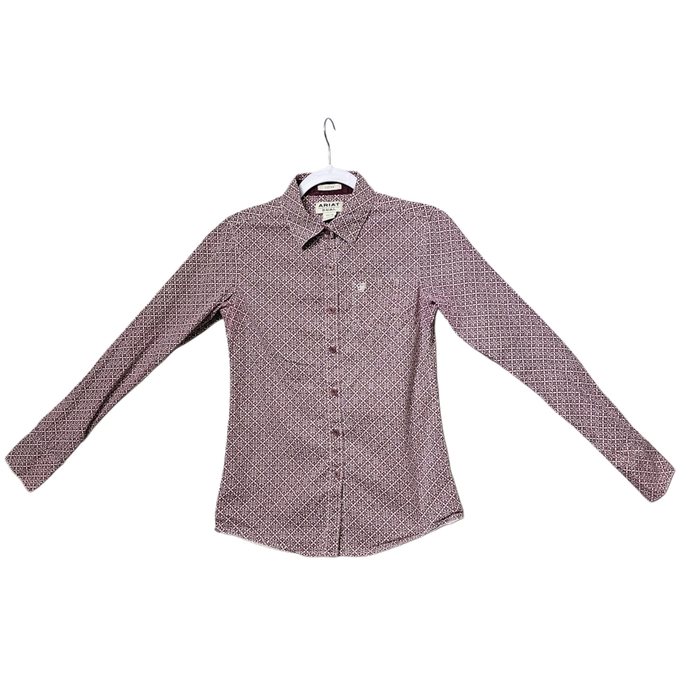 Ariat Mens Geometric Patterned Button-Up Shirt - Size xs